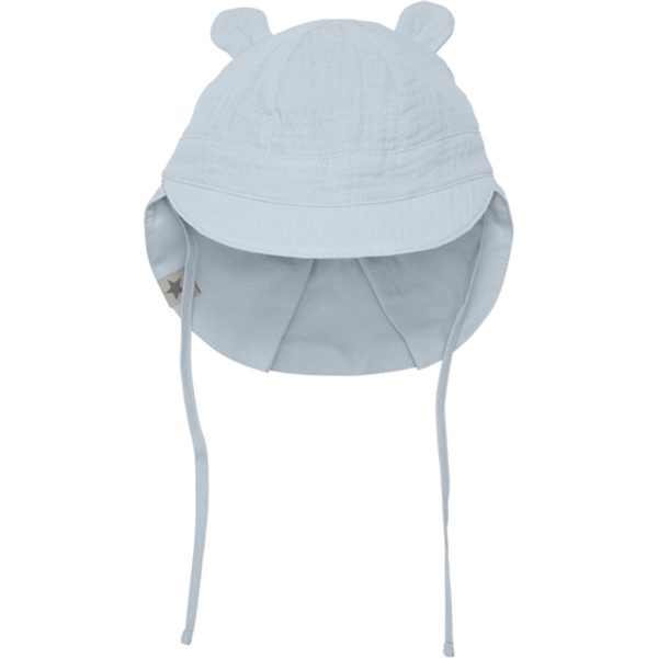 Huttelihut Muslin Celestial Blue Sommerhat m. Ører Hot on Sale