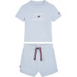 Tommy Hilfiger Baby Th Logo Shorts Sæt Breezy Blue Online Sale