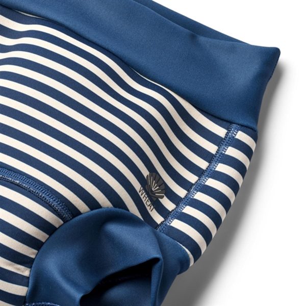 Wheat Indigo Stripe Neoprene Babybadebukser For Cheap